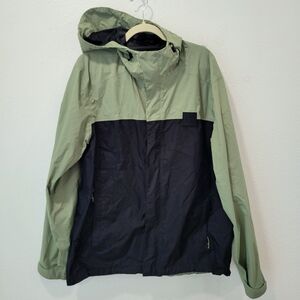 Dutch Bros Men's Green and Black Raincoat